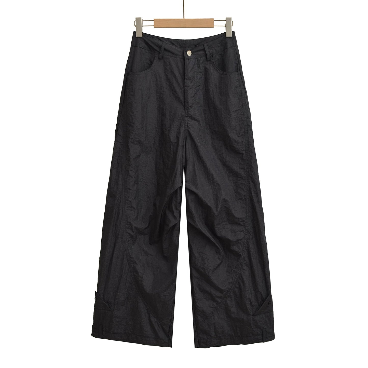 Splicing loose wide leg straight leg pants for women's quick drying jazz dance casual pants